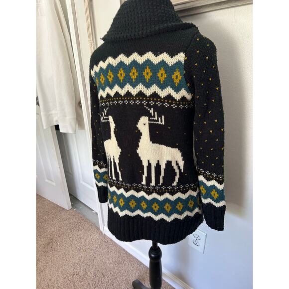 Forever 21 Shawl Sweater Reindeer Button Up Cardigan - Picture 6 of 11